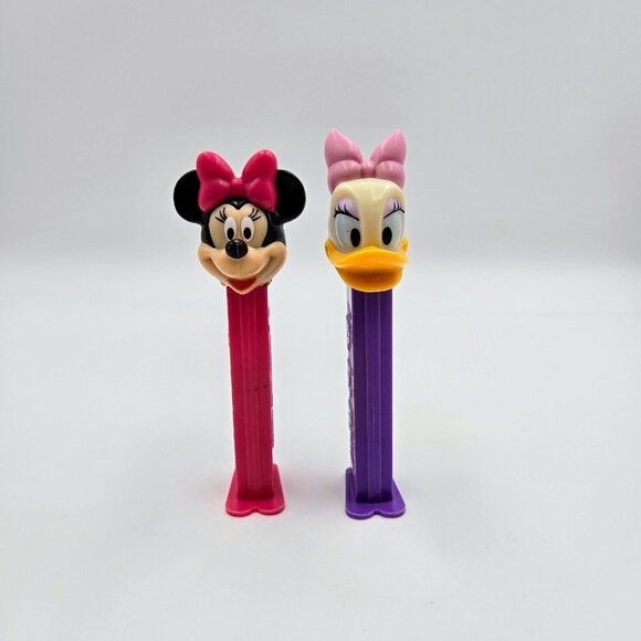Disney Minnie Mouse And Daisy Duck Pez Dispensers Made In Hungary Pink Purple - Picture 2 of 12